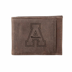 Front Pocket Wallet w/ RFID Blocking, Appalachian State, Brown