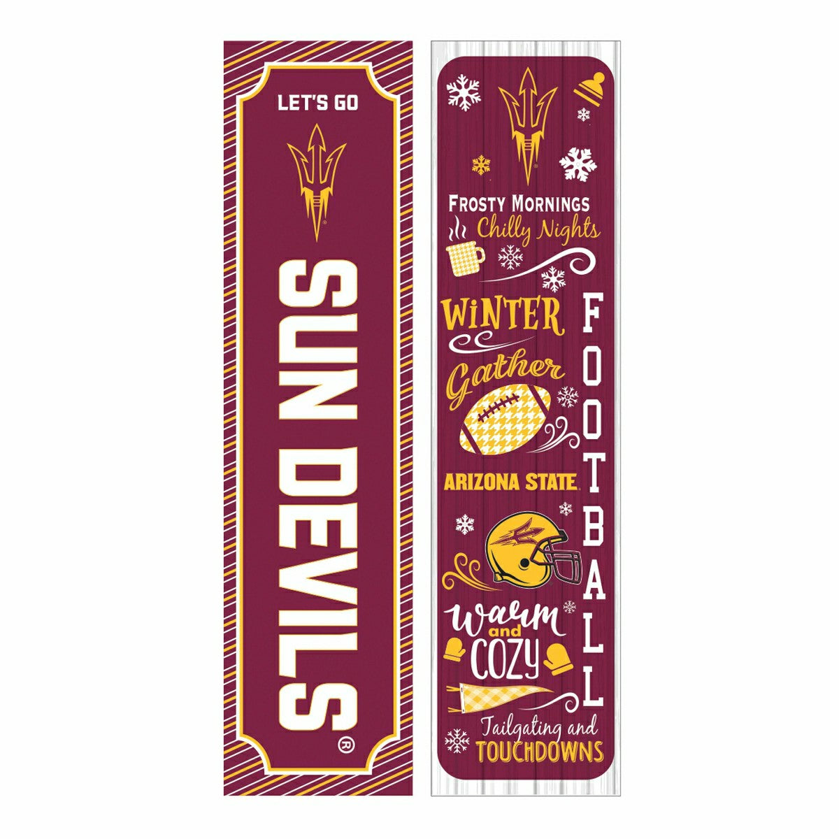 Arizona State University 46" Double Sided Leaner, Winter Seasonal