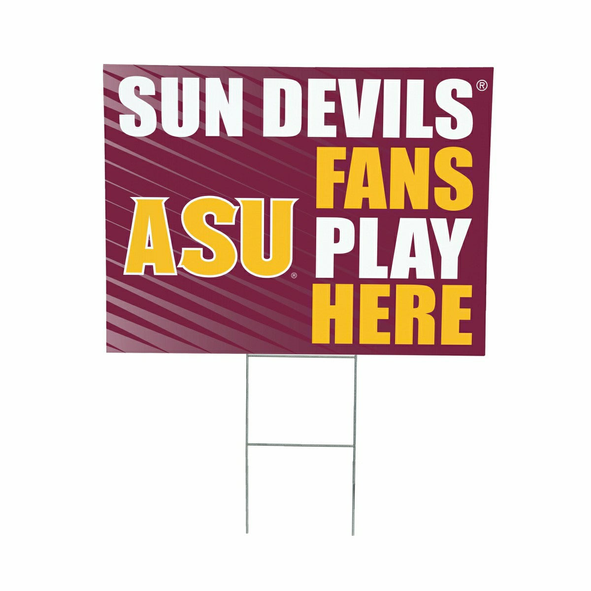 Arizona State University Coroplast Yard Sign "Fans Play Here"