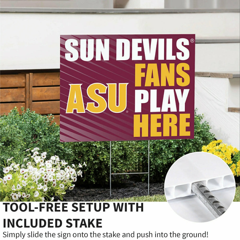 Arizona State University Coroplast Yard Sign "Fans Play Here"