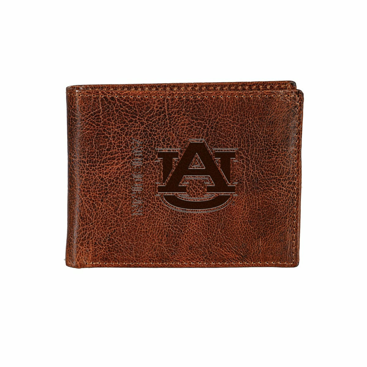 Auburn University, Embossed 100% Genuine Tumbled Leather Passcase Bi-F