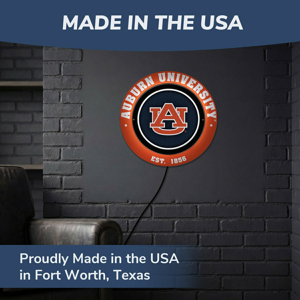 Auburn University, Metal Lite, Round