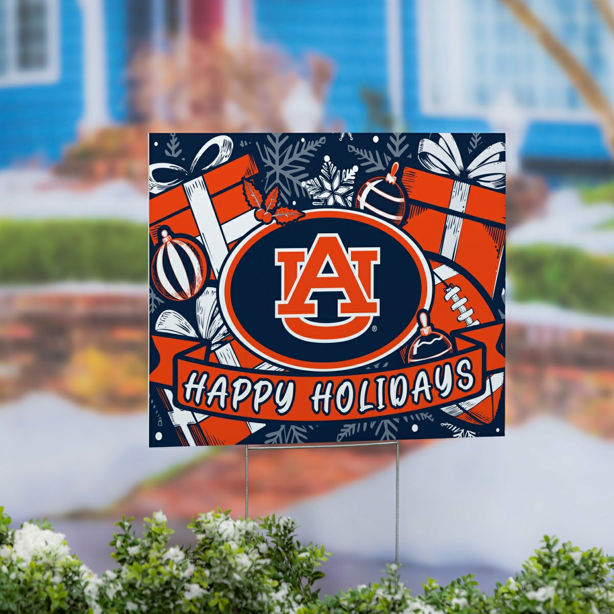 Auburn University Yard Sign, Holiday