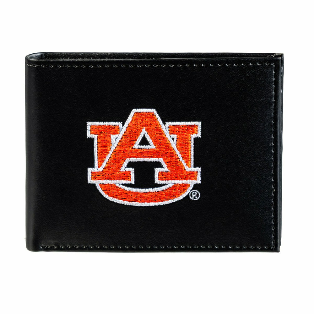 Auburn University Black Bi-Fold Embroidered Wallet w/ RFID Blocking