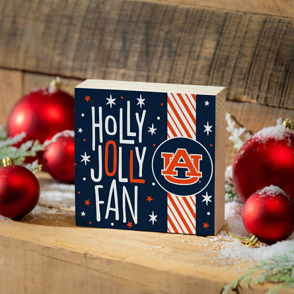 Auburn University Block, Holiday, 6x6
