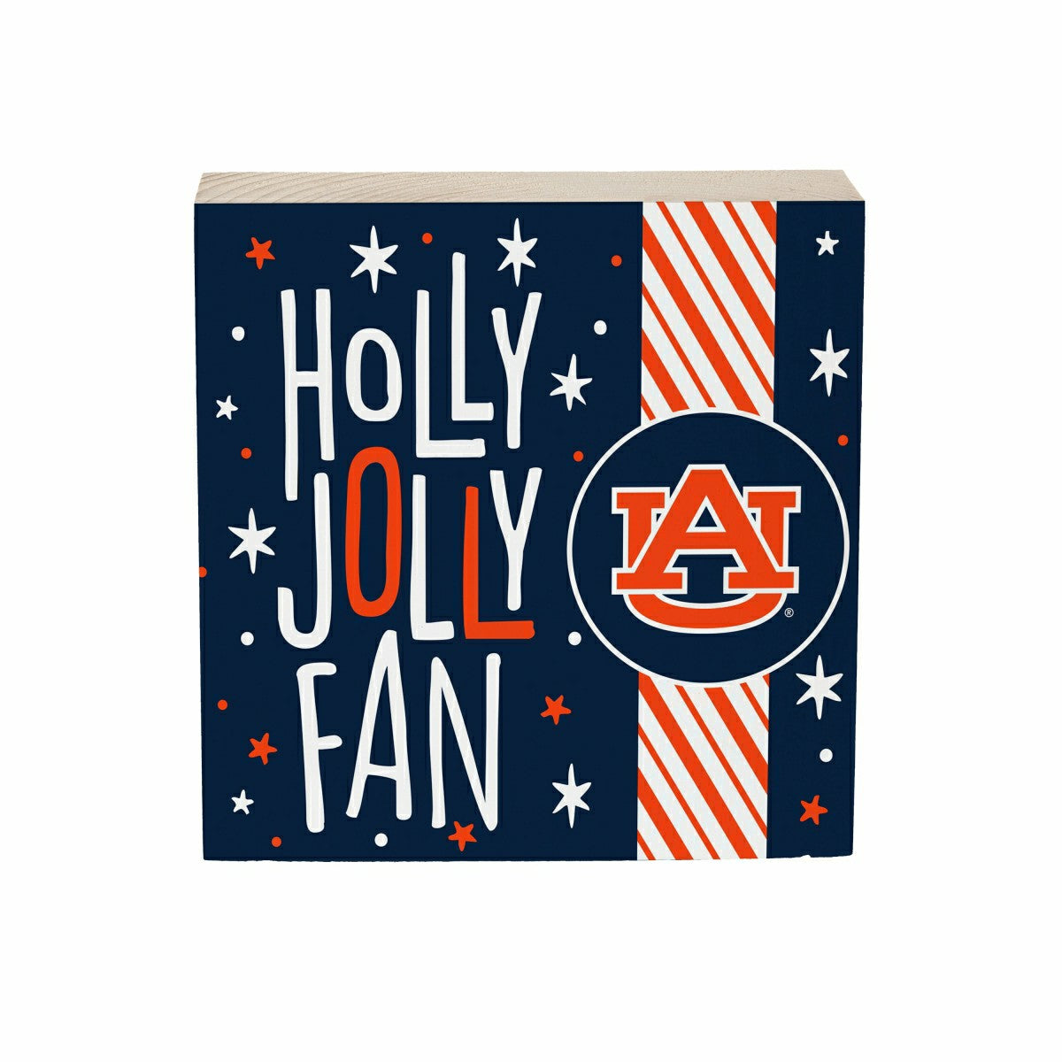 Auburn University Block, Holiday, 6x6