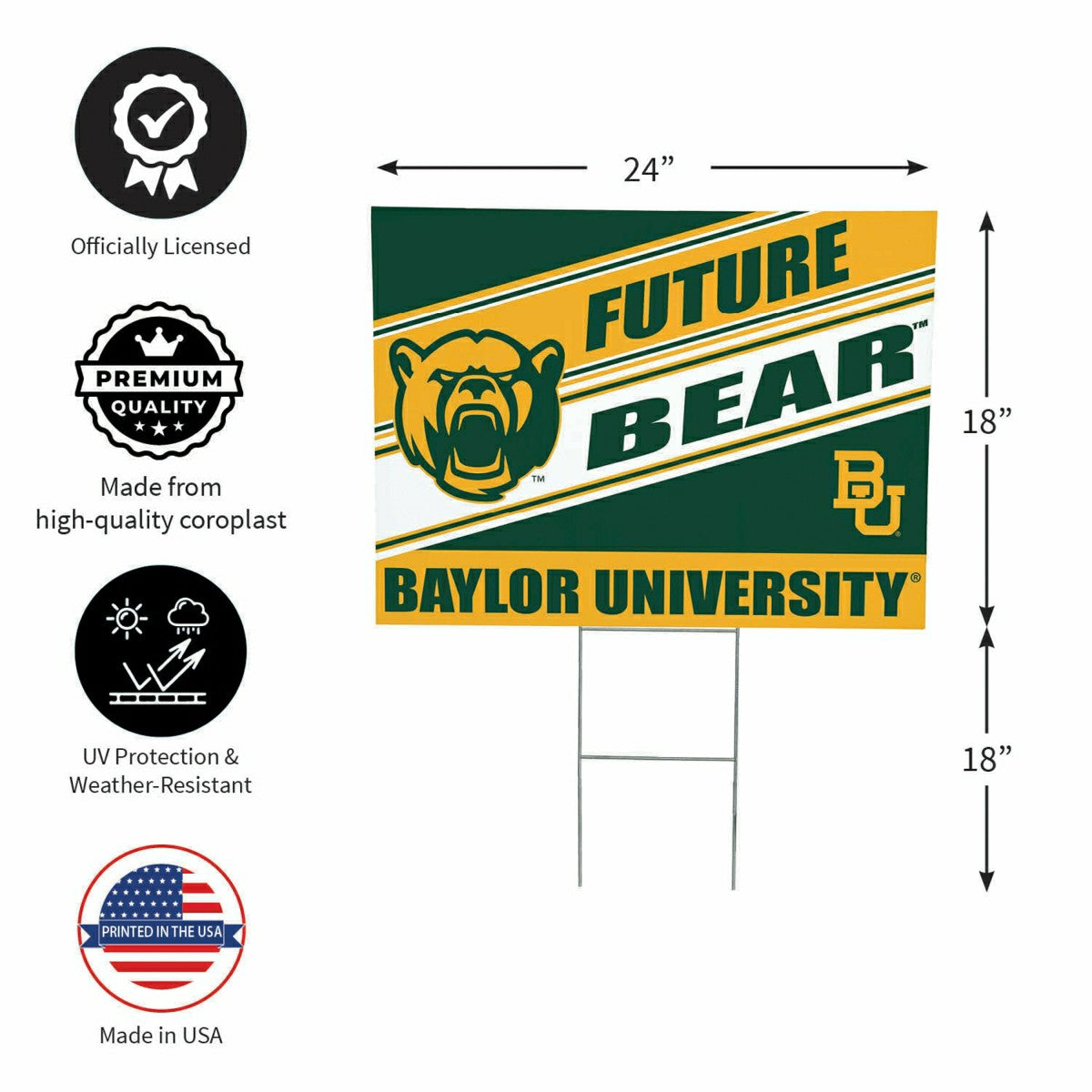 Baylor University Coroplast Yard Sign, Future Student