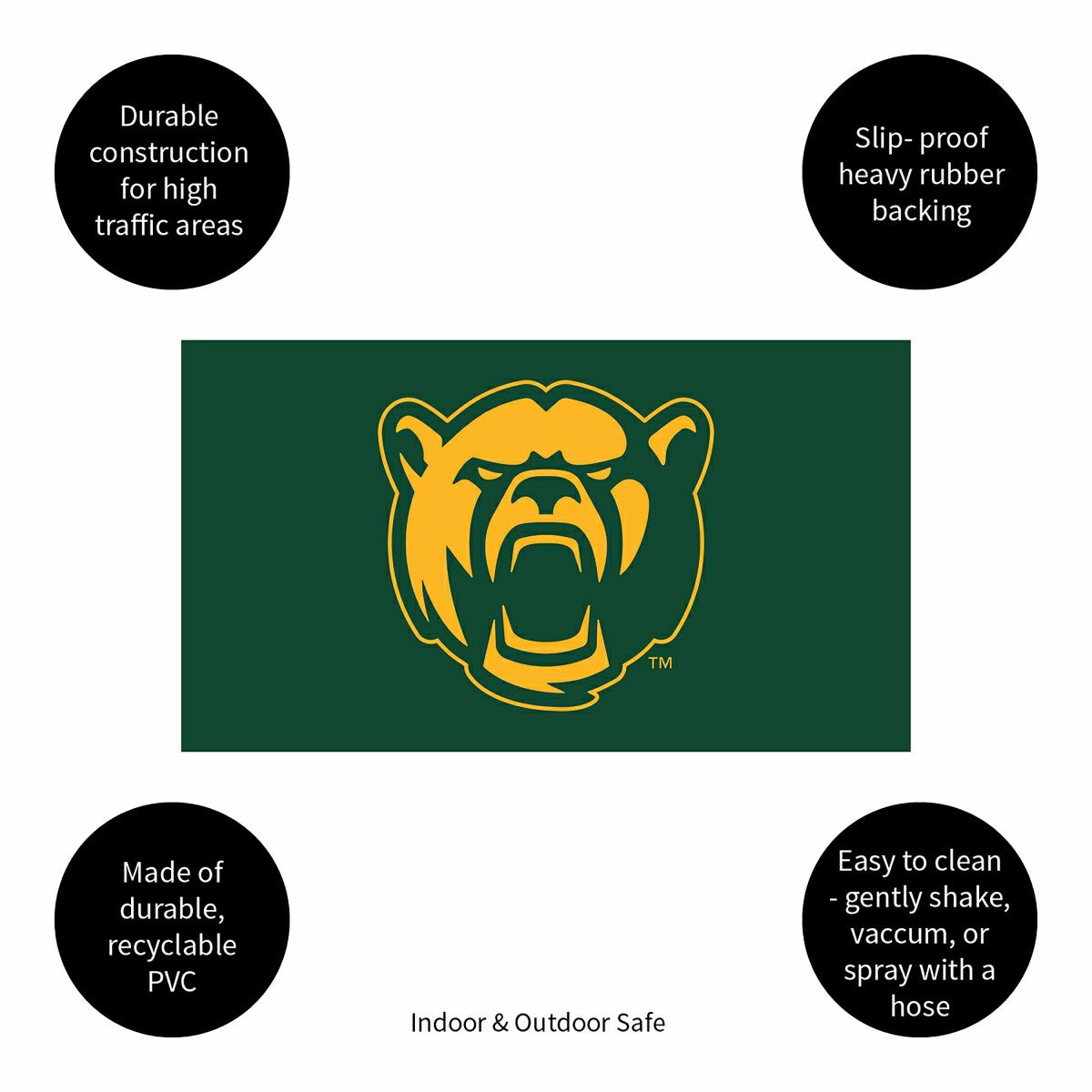 Full Color PVC Mat, 16" x 28", Baylor University