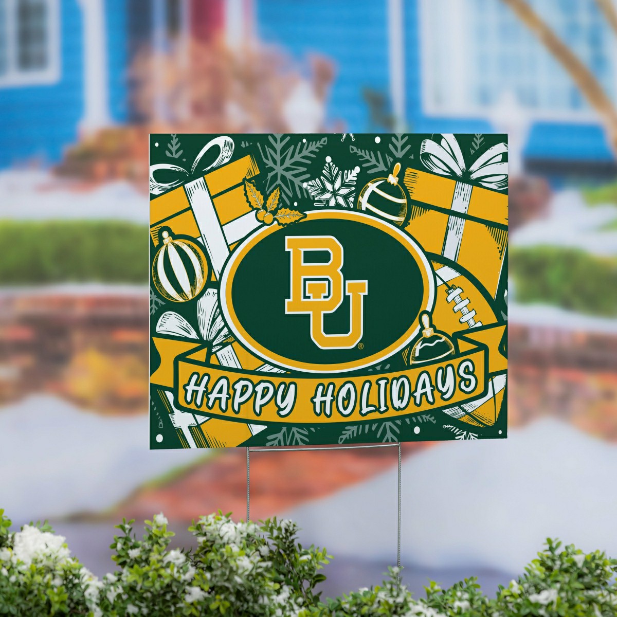 Baylor University Yard Sign, Holiday