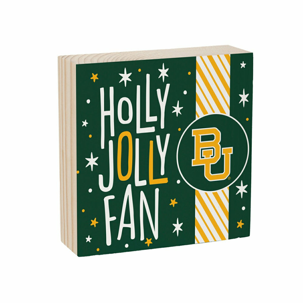 Baylor University Block, Holiday, 6x6