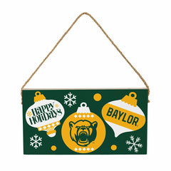 Baylor University Holiday Wood Wall Sign, 6x11