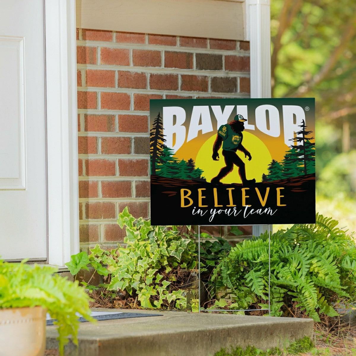 Baylor University Yard Sign, Bigfoot