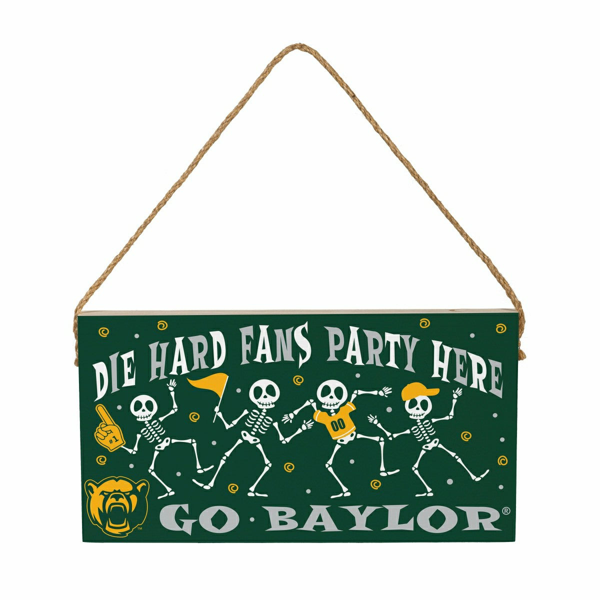 Baylor University Halloween Wood Wall Sign, 6x11