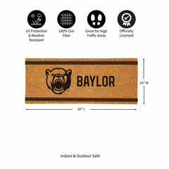 Baylor University Extra Large One Color Coir Mat, 60"x24"