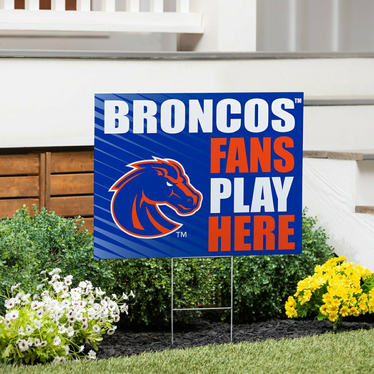 Boise State University Coroplast Yard Sign "Fans Play Here"