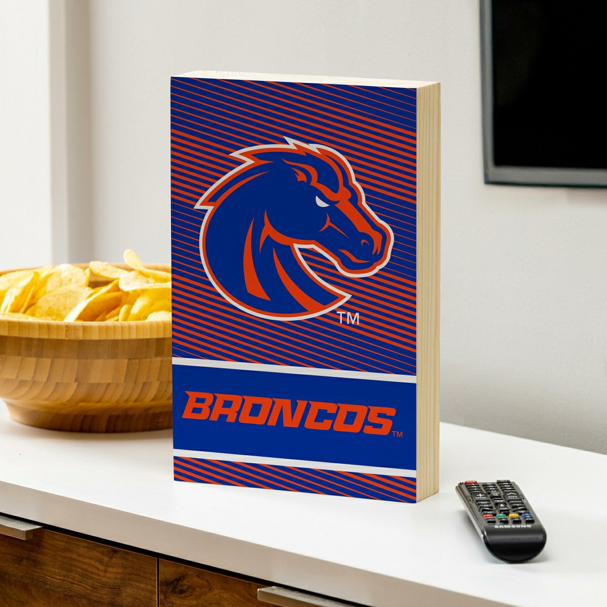 Boise State University Plock, Down Home Fans, 8x12