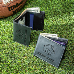 Boise State University, Bi-Fold and Tri-Fold Wallet Gift Set, Black