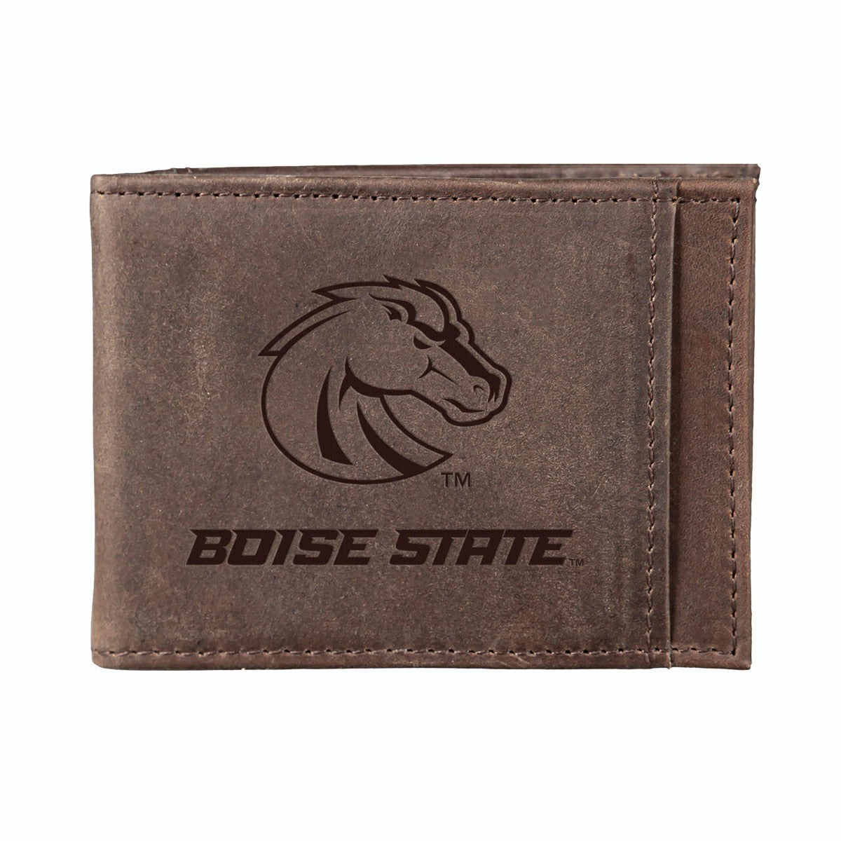 Front Pocket Wallet w/ RFID Blocking, Boise State University, Brown