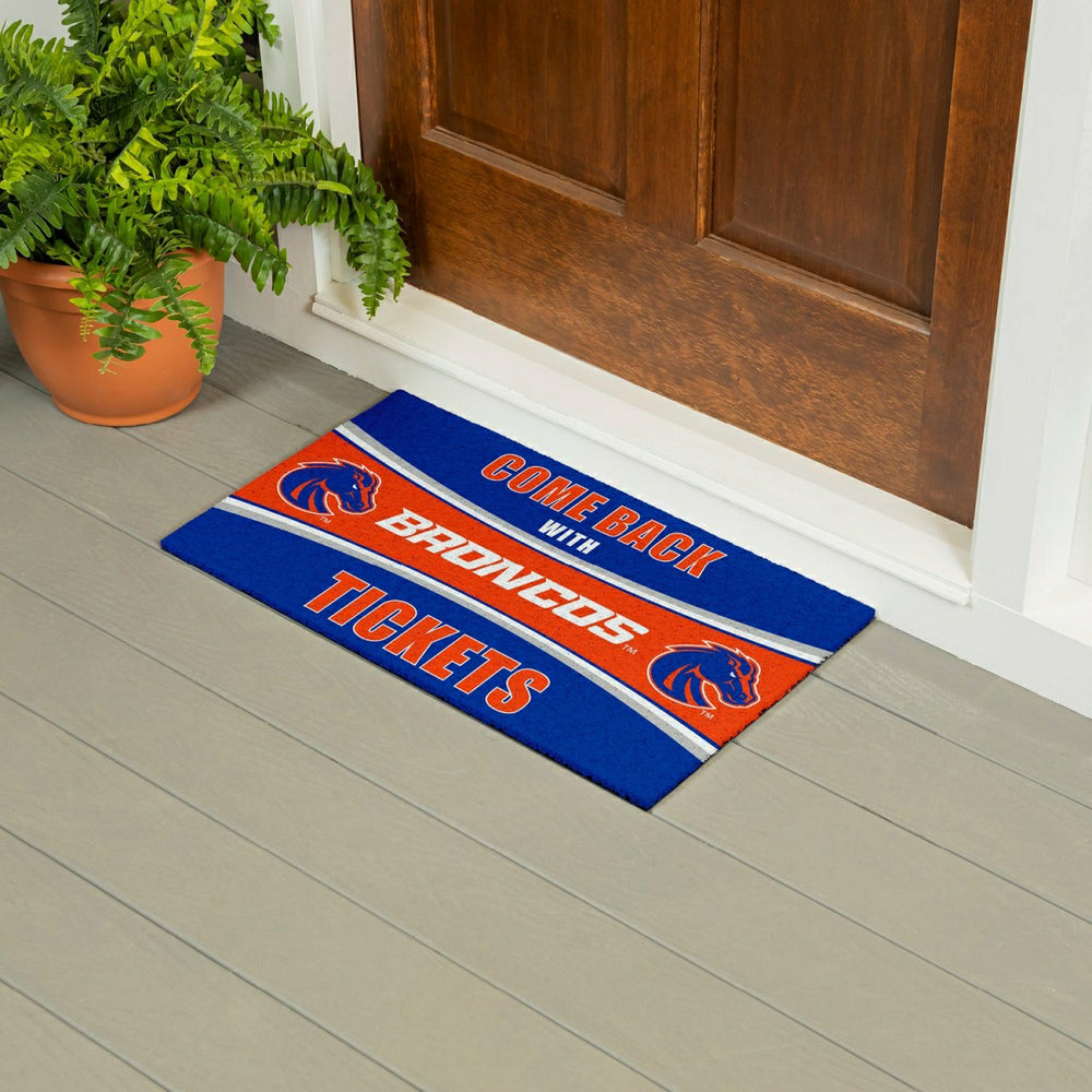 28" x 16" PVC Trapper Mat, Come Back with Tickets, Boise State Univers