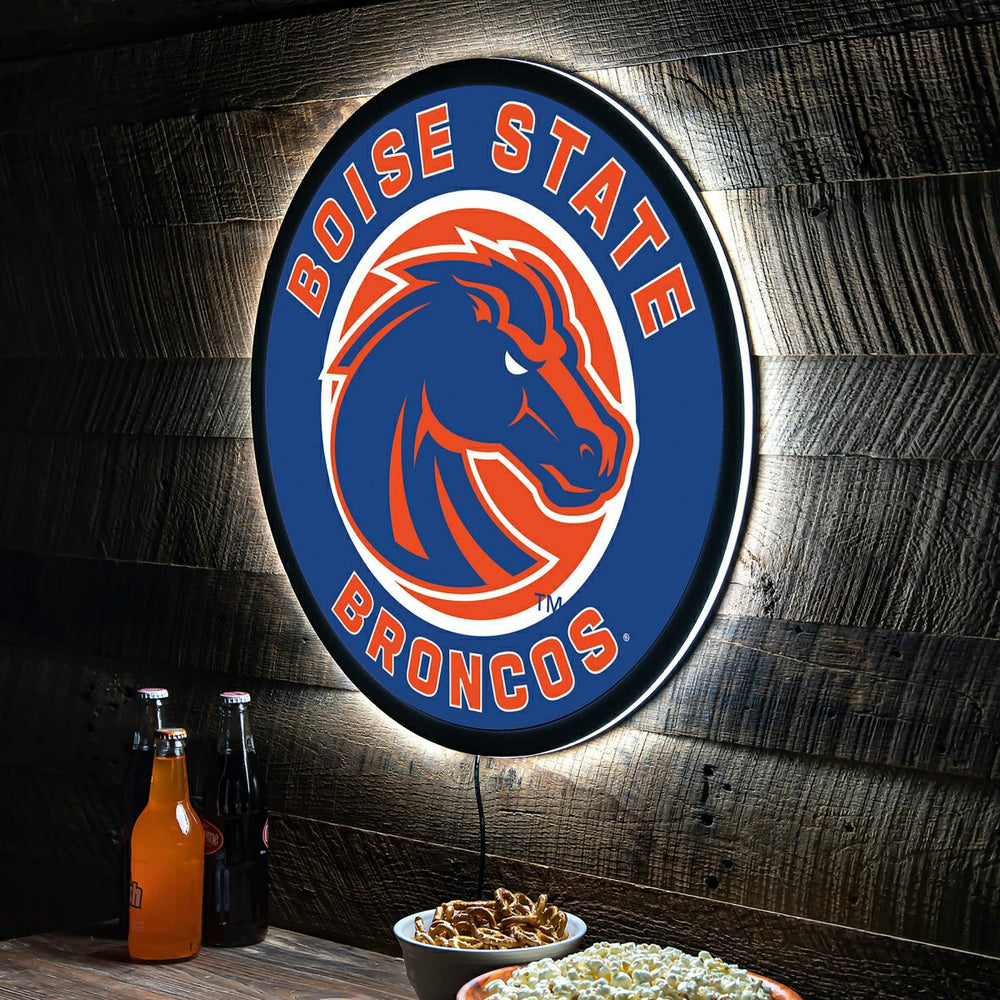 LED Wall Decor, Round, Boise State University