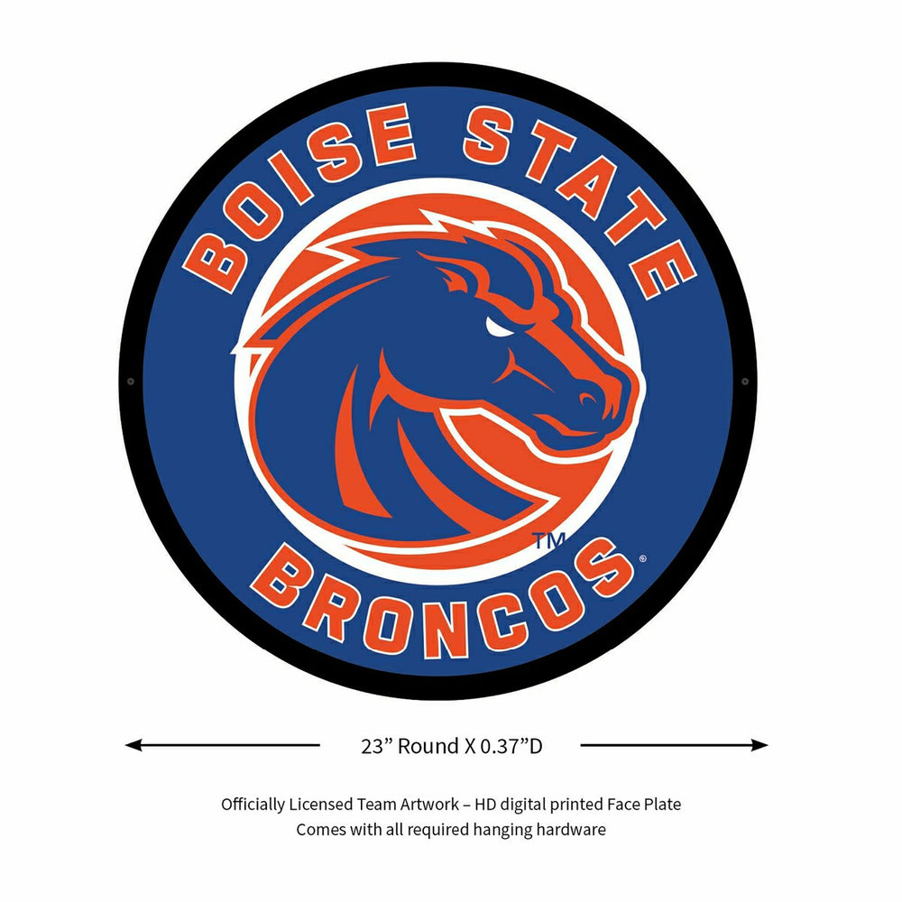 LED Wall Decor, Round, Boise State University