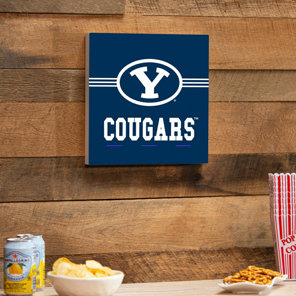 Brigham Young University Wood Wall Sign, 12x12