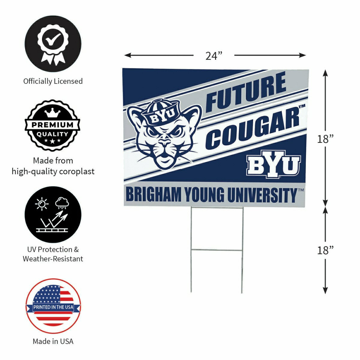 Brigham Young University Coroplast Yard Sign, Future Student