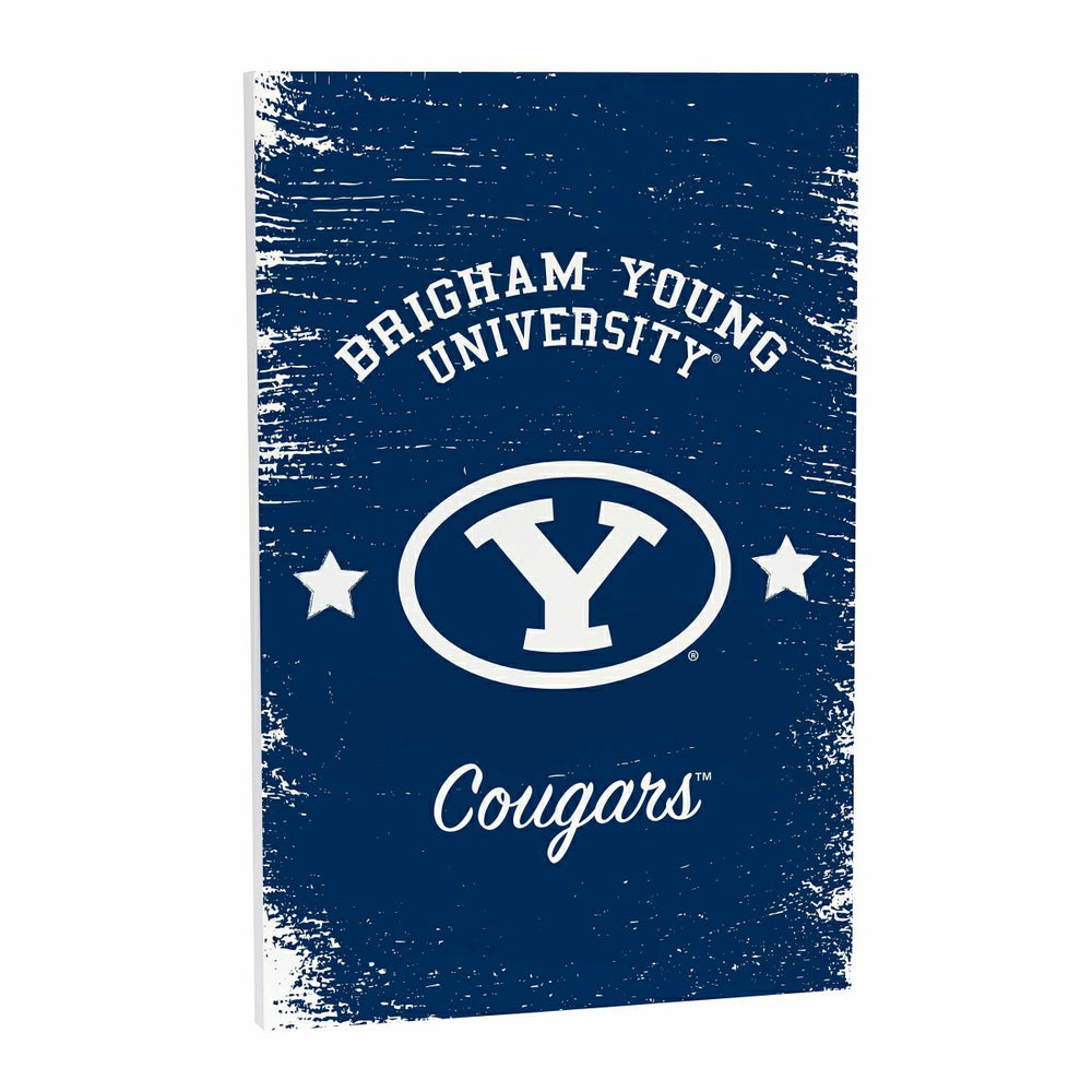 Brigham Young University Wood Wall Sign, 16x24