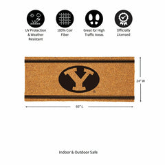 Brigham Young University Extra Large One Color Coir Mat, 60"x24"
