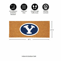 Brigham Young University Extra Large Full Color Coir Mat, 60"x24"
