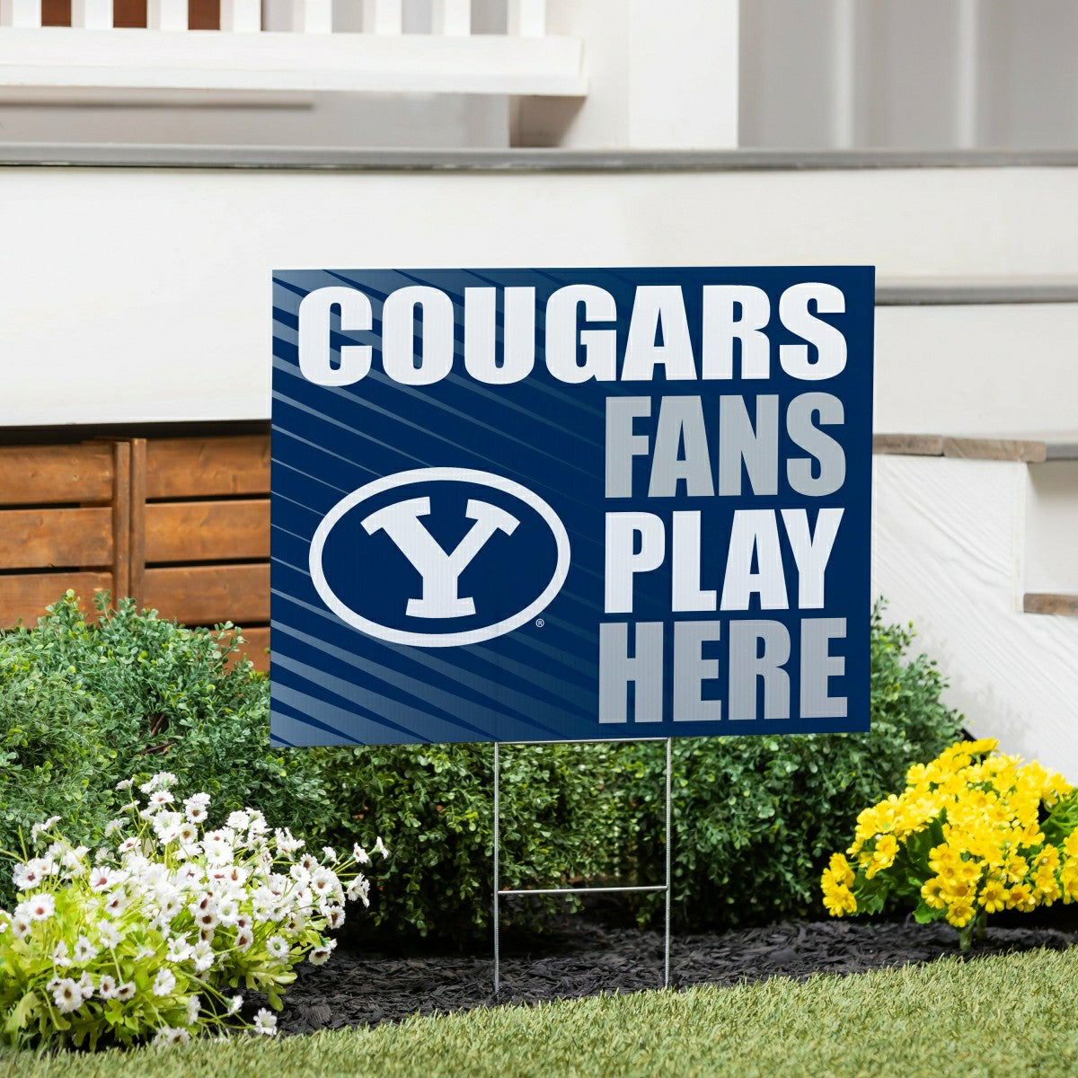Brigham Young University Coroplast Yard Sign "Fans Play Here"