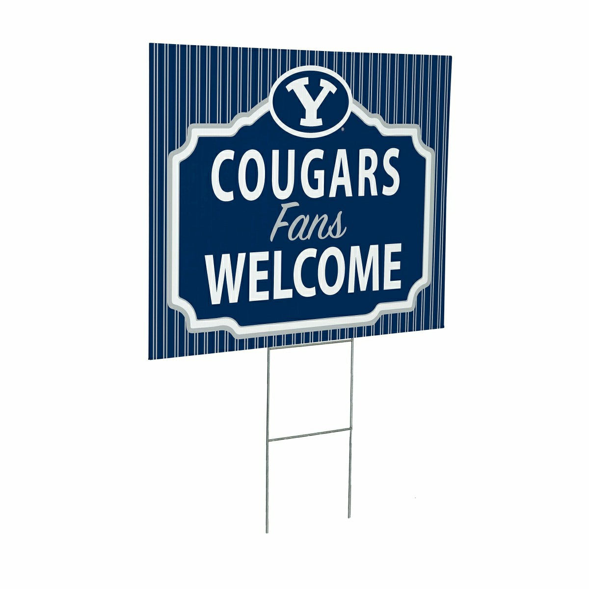 Brigham Young University Coroplast Yard Sign, "Fans Welcome"