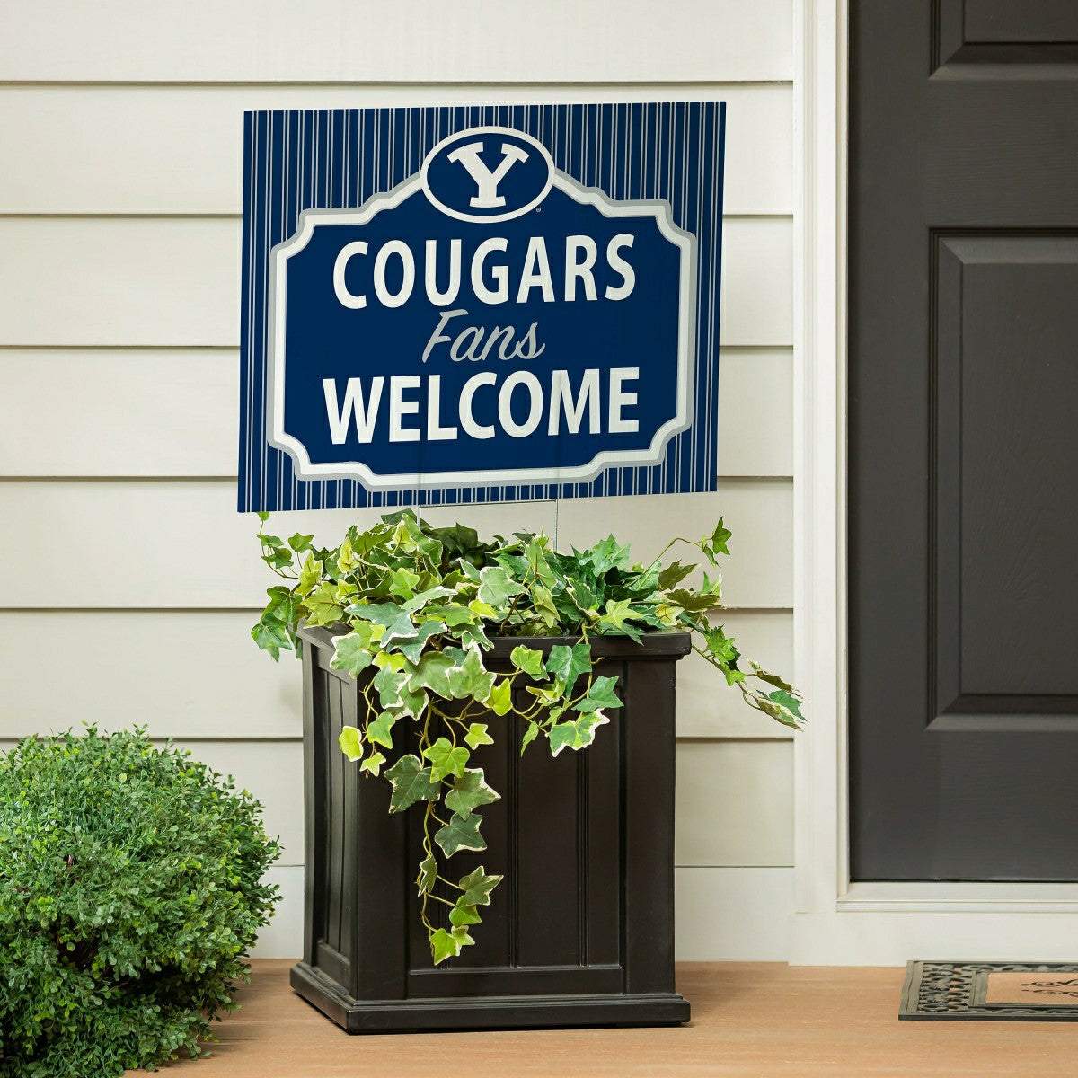 Brigham Young University Coroplast Yard Sign, "Fans Welcome"