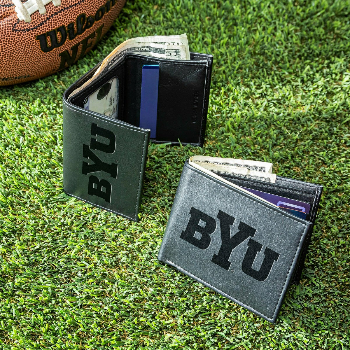 Brigham Young University, Bi-Fold and Tri-Fold Wallet Gift Set, Black