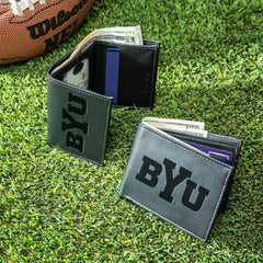 Brigham Young University, Bi-Fold and Tri-Fold Wallet Gift Set, Black