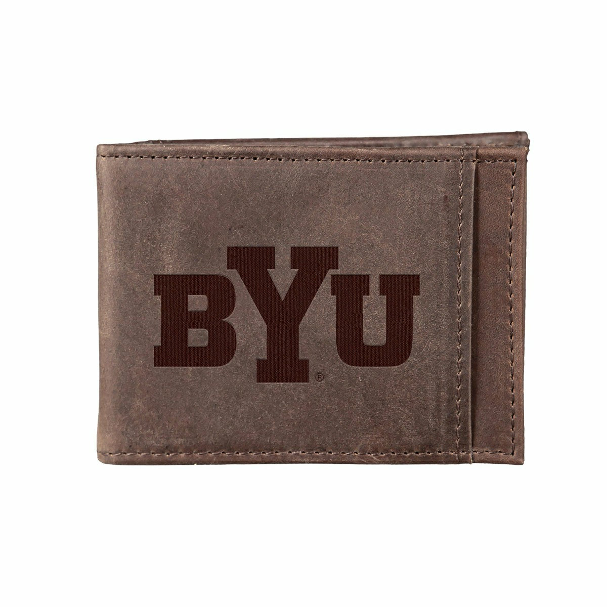 Front Pocket Wallet w/ RFID Blocking, Brigham Young University, Brown