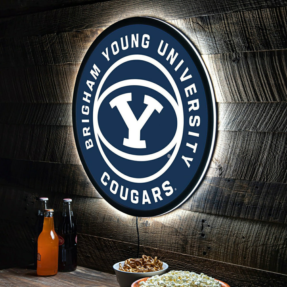 LED Wall Decor, Round, Brigham Young University