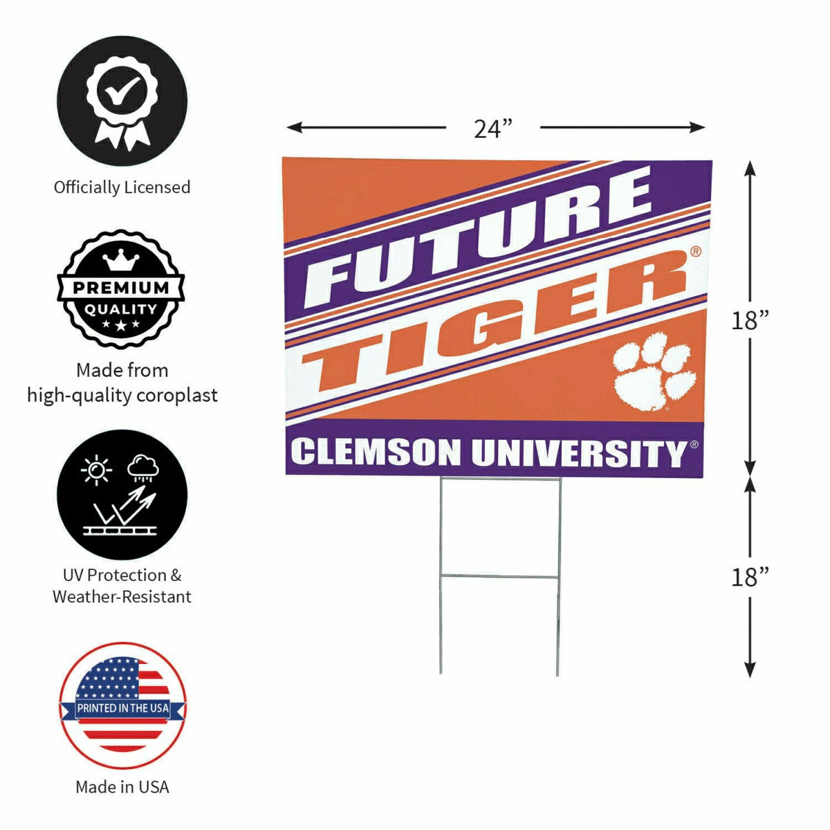 Clemson University Coroplast Yard Sign, Future Student