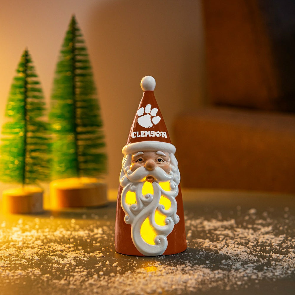 Clemson University Santa LED Statuary, 8"