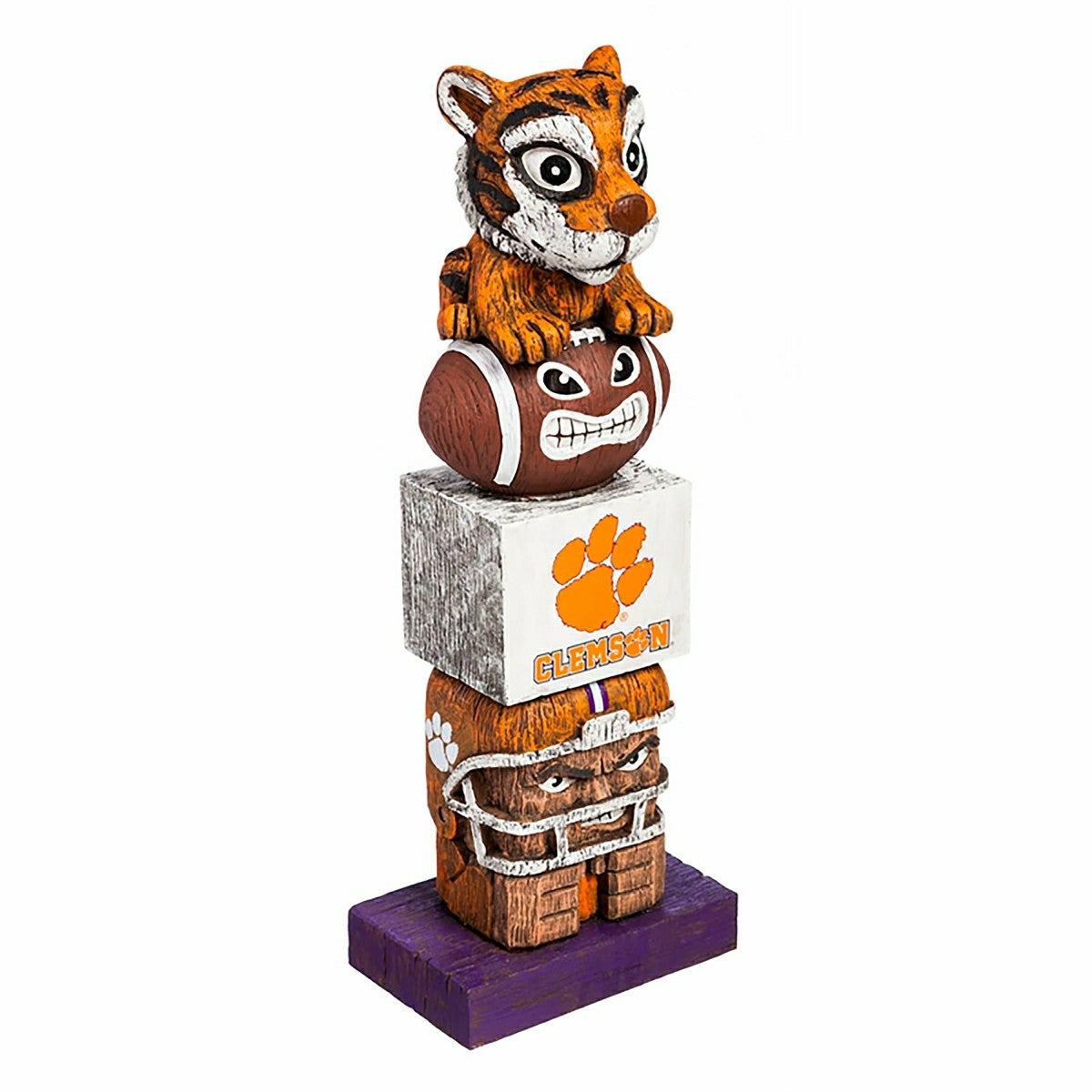 Clemson Tigers Tiki Team Totem Garden Statue