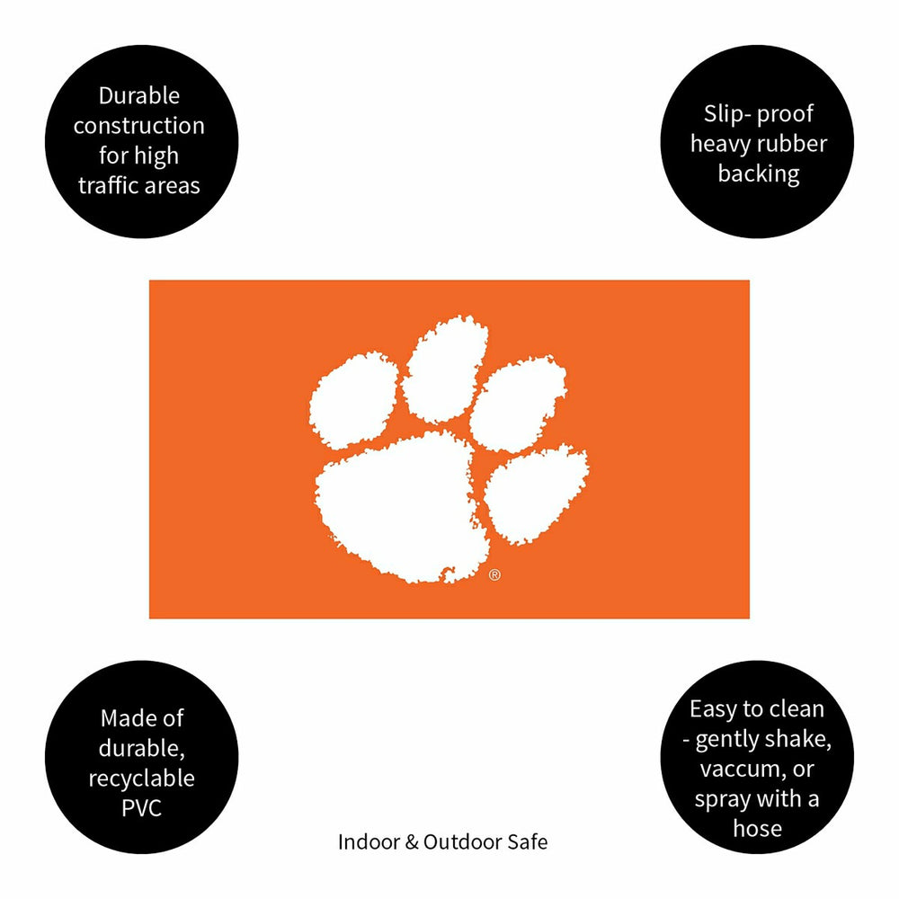 Full Color PVC Mat, 16" x 28", Clemson University