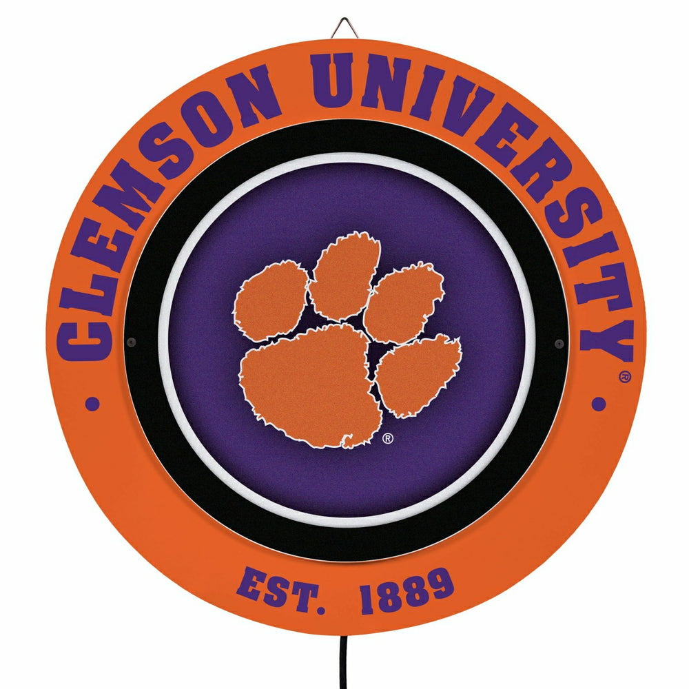 Clemson University, Metal Lite, Round