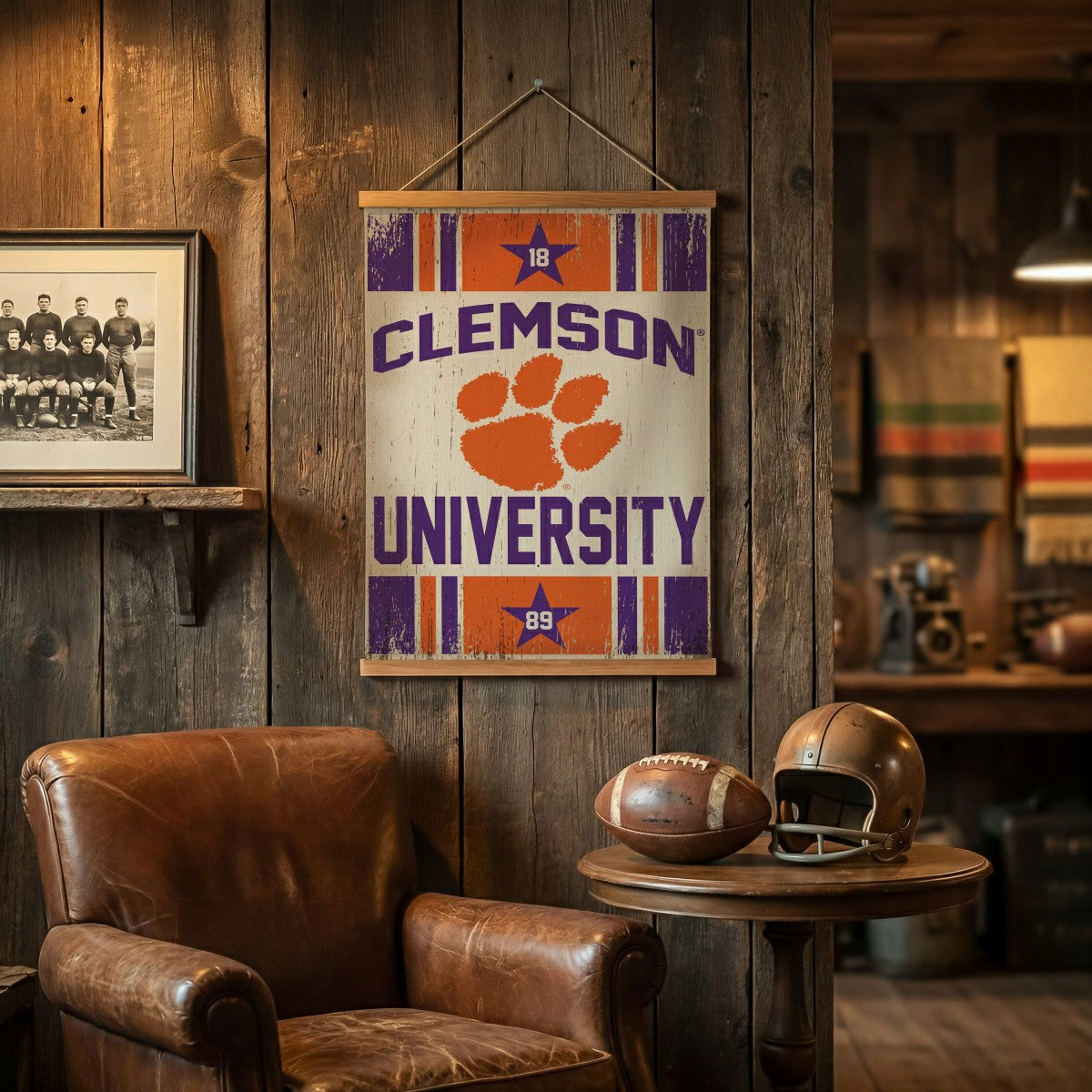 Clemson University, Canvas Wall Tapestry, Medium, 36x24