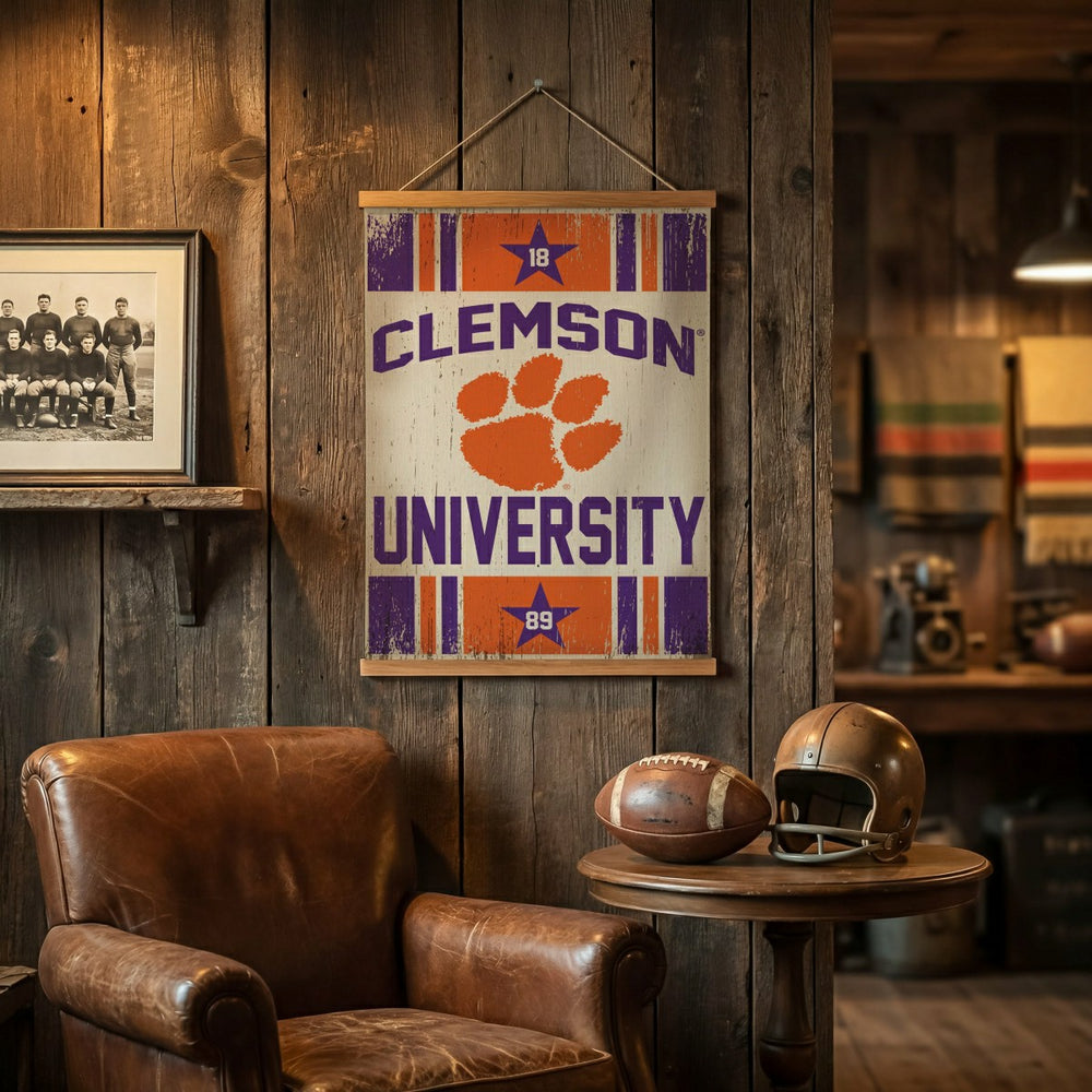 Clemson University, Canvas Wall Tapestry, Medium, 36x24