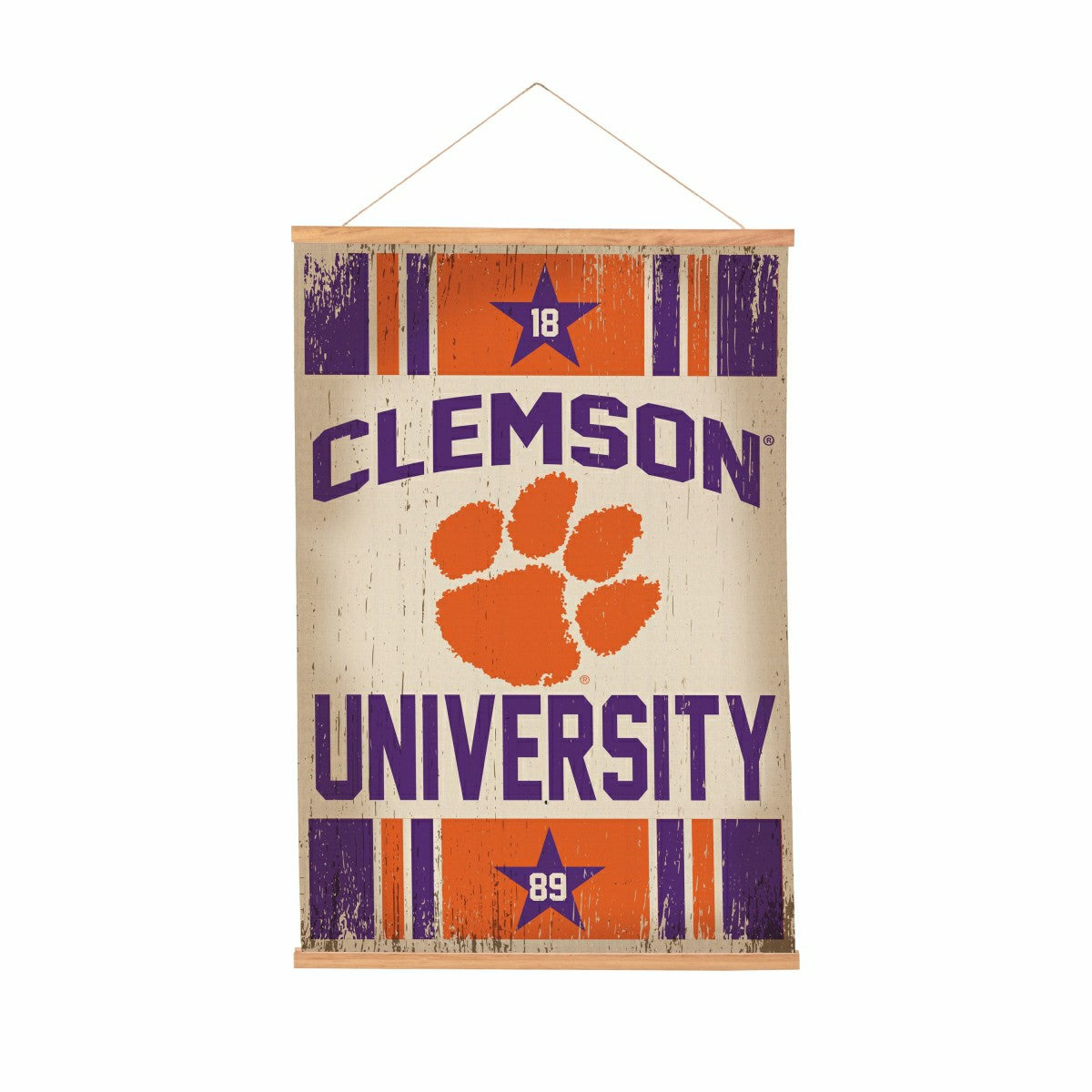 Clemson University, Canvas Wall Tapestry, Medium, 36x24