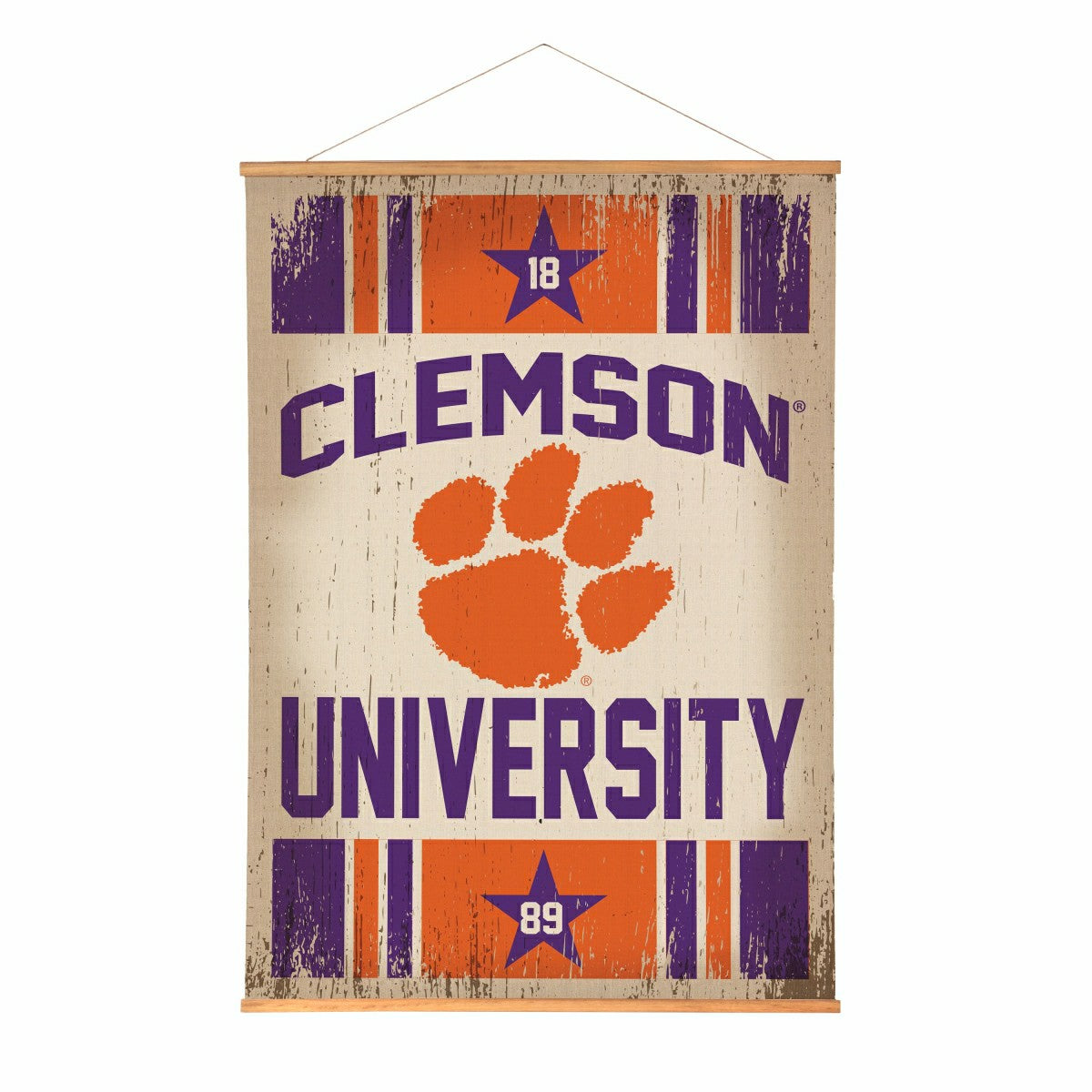 Clemson University, Canvas Wall Tapestry, Large, 54x36
