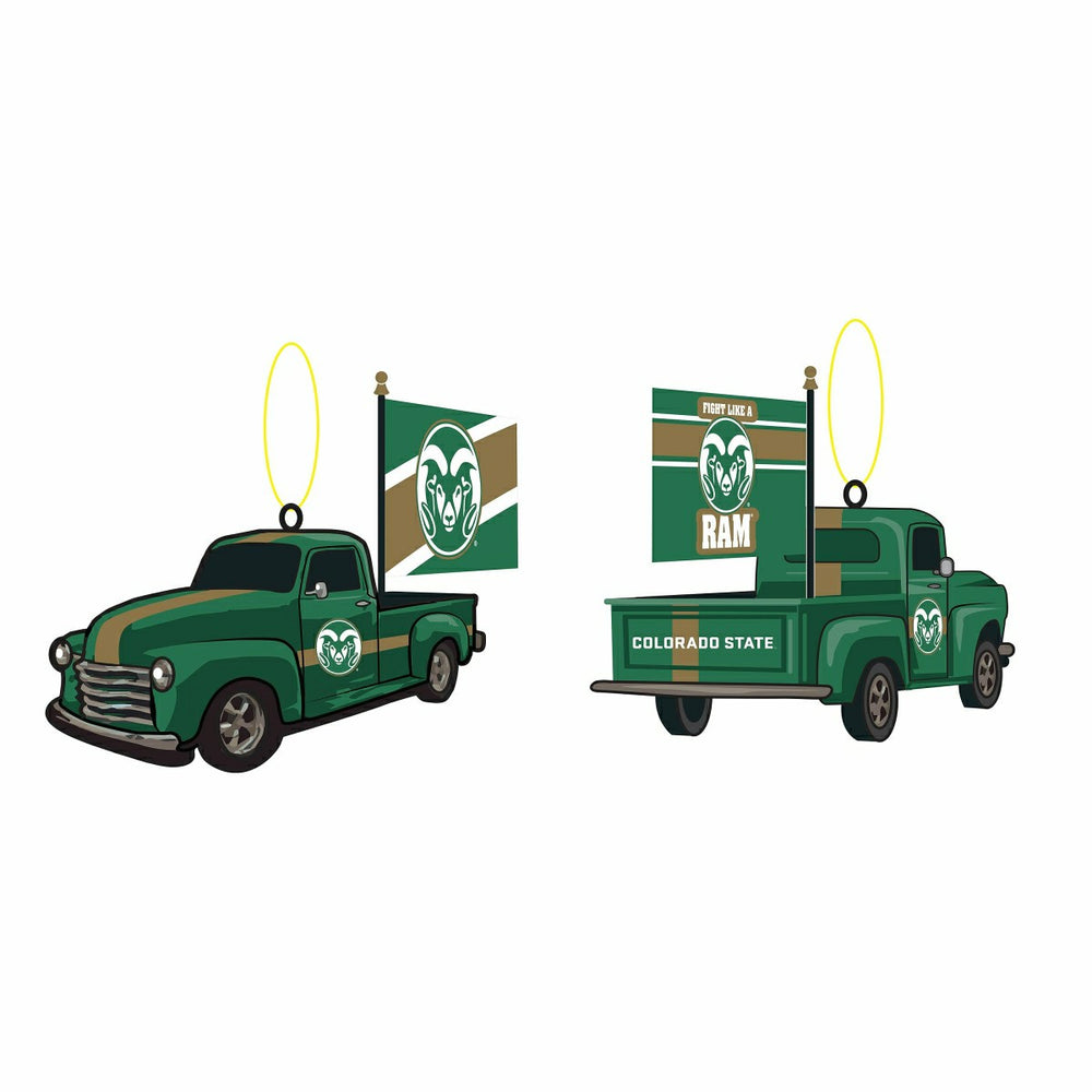 Colorado State University Rally Truck Ornament, Set of 2