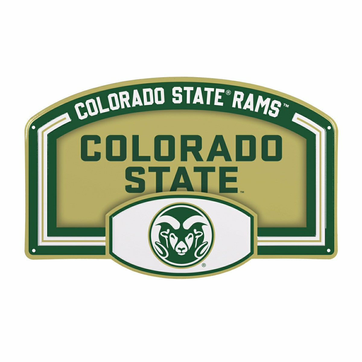 Colorado State University USA Embossed Steel Wall Sign, 11" x 17"