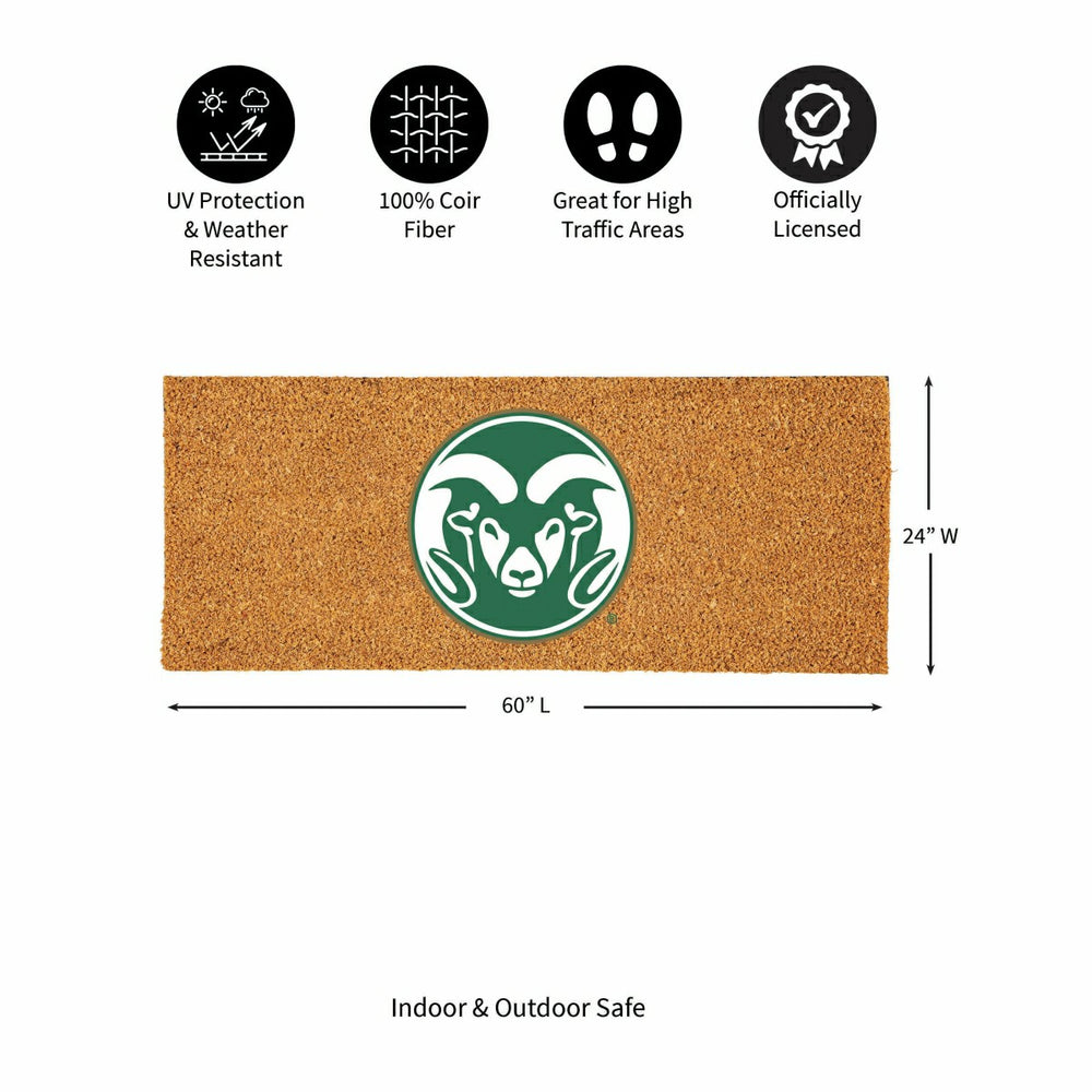 Colorado State University Extra Large Full Color Coir Mat, 60"x24"