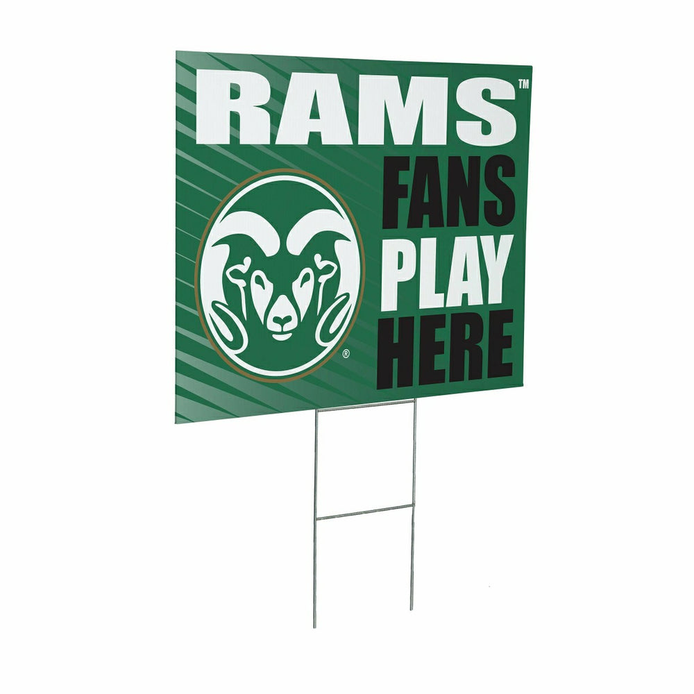 Colorado State University Coroplast Yard Sign "Fans Play Here"